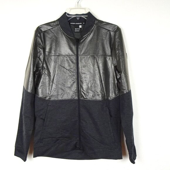 Under Armour Rain Jacket Men's Size S Gray Full Zip Unstoppable Swacket - Picture 1 of 9